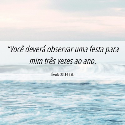 Picture 06 - Êxodo 23:14 BSL - “Você deverá observar uma festa para mim - Bible Verse Picture