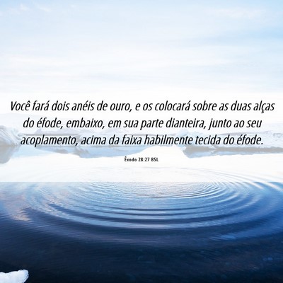 Picture 06 - Êxodo 28:27 BSL - Você fará dois anéis de ouro, e os colocará - Bible Verse Picture