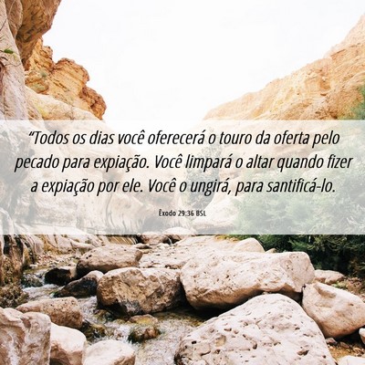 Picture 06 - Êxodo 29:36 BSL - “Todos os dias você oferecerá o touro da - Bible Verse Picture