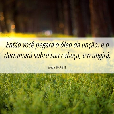 Picture 06 - Êxodo 29:7 BSL - Então você pegará o óleo da unção, e o - Bible Verse Picture