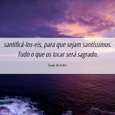 Picture 06 - Êxodo 30:29 BSL - santificá-los-eis, para que sejam santíssimos. - Bible Verse Picture
