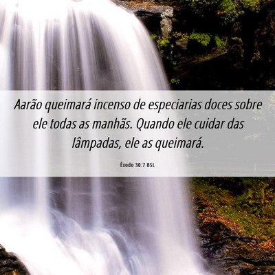 Picture 06 - Êxodo 30:7 BSL - Aarão queimará incenso de especiarias doces - Bible Verse Picture