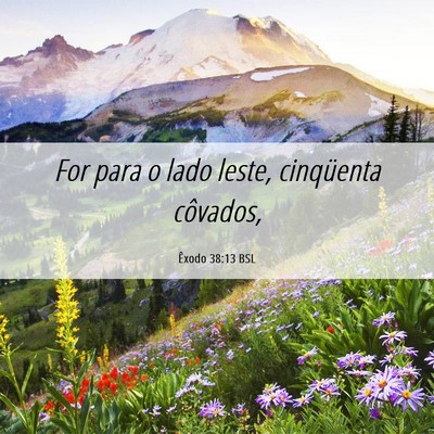 Picture 06 - Êxodo 38:13 BSL - For para o lado leste, cinqüenta - Bible Verse Picture