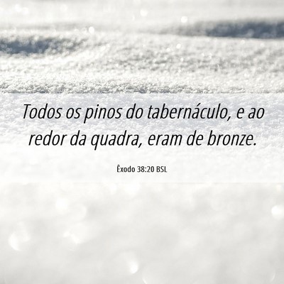 Picture 06 - Êxodo 38:20 BSL - Todos os pinos do tabernáculo, e ao redor da - Bible Verse Picture