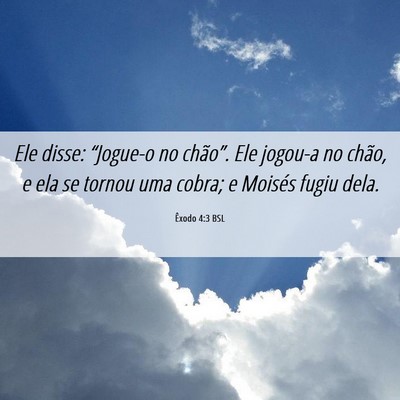 Picture 06 - Êxodo 4:3 BSL - Ele disse: “Jogue-o no chão”. Ele jogou-a no - Bible Verse Picture