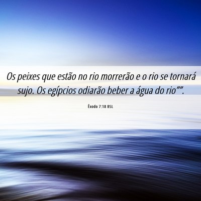 Picture 06 - Êxodo 7:18 BSL - Os peixes que estão no rio morrerão e o rio se - Bible Verse Picture
