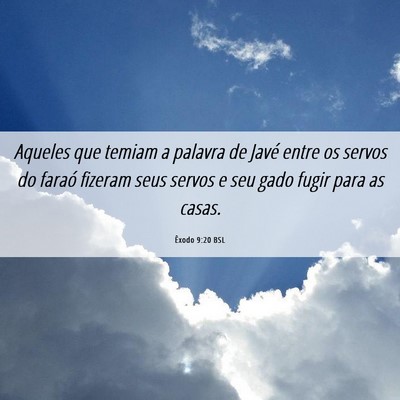 Picture 06 - Êxodo 9:20 BSL - Aqueles que temiam a palavra de Javé entre os - Bible Verse Picture
