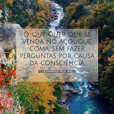 Picture 07 - 1 Coríntios 10:25 BSL - O que quer que se venda no açougue, coma, sem - Bible Verse Picture