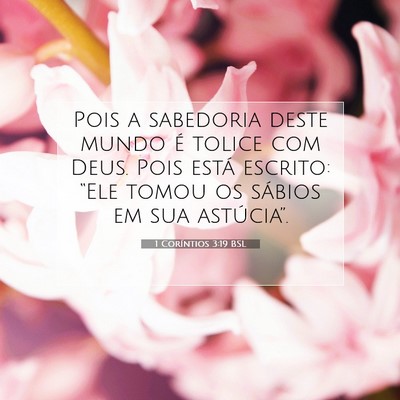 Picture 07 - 1 Coríntios 3:19 BSL - Pois a sabedoria deste mundo é tolice com Deus. - Bible Verse Picture