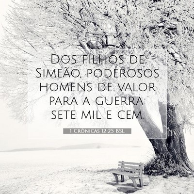 Picture 07 - 1 Crônicas 12:25 BSL - Dos filhos de Simeão, poderosos homens de valor - Bible Verse Picture