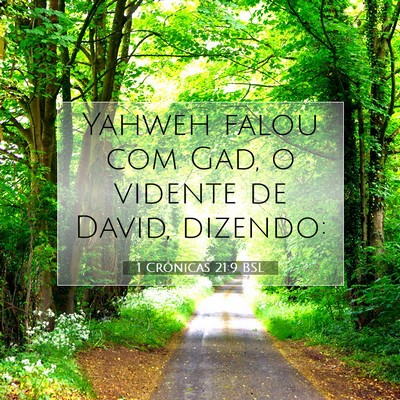 Picture 07 - 1 Crônicas 21:9 BSL - Yahweh falou com Gad, o vidente de David, - Bible Verse Picture