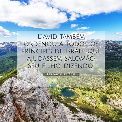 Picture 07 - 1 Crônicas 22:17 BSL - David também ordenou a todos os príncipes de - Bible Verse Picture