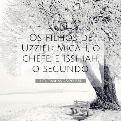 Picture 07 - 1 Crônicas 23:20 BSL - Os filhos de Uzziel: Micah, o chefe, e Isshiah, o - Bible Verse Picture
