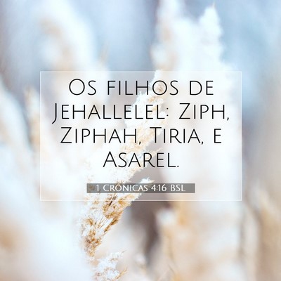 Picture 07 - 1 Crônicas 4:16 BSL - Os filhos de Jehallelel: Ziph, Ziphah, Tiria, e - Bible Verse Picture