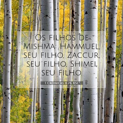 Picture 07 - 1 Crônicas 4:26 BSL - Os filhos de Mishma: Hammuel, seu filho, Zaccur, - Bible Verse Picture