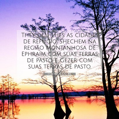 Picture 07 - 1 Crônicas 6:67 BSL - They deu-lhes as cidades de refúgio, Shechem na - Bible Verse Picture