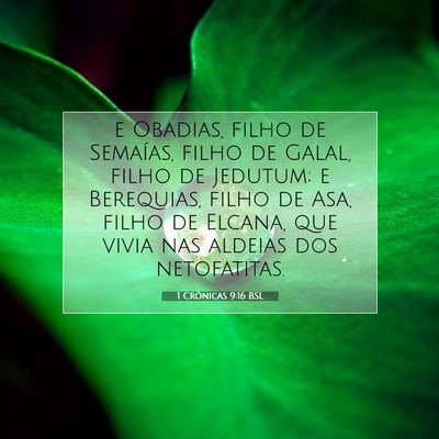 Picture 07 - 1 Crônicas 9:16 BSL - e Obadias, filho de Semaías, filho de Galal, - Bible Verse Picture