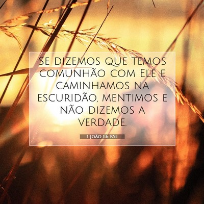 Picture 07 - 1 João 1:6 BSL - Se dizemos que temos comunhão com Ele e - Bible Verse Picture