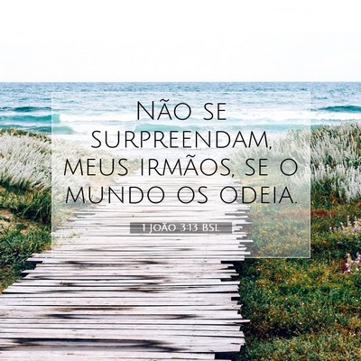 Picture 07 - 1 João 3:13 BSL - Não se surpreendam, meus irmãos, se o mundo os - Bible Verse Picture