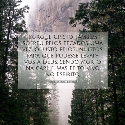 Picture 07 - 1 Pedro 3:18 BSL - Porque Cristo também sofreu pelos pecados uma - Bible Verse Picture