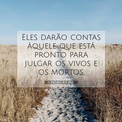 Picture 07 - 1 Pedro 4:5 BSL - Eles darão contas àquele que está pronto para - Bible Verse Picture
