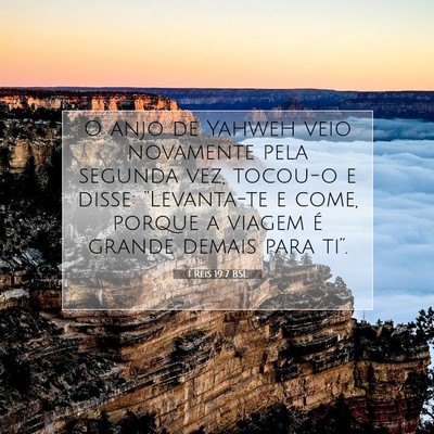 Picture 07 - 1 Reis 19:7 BSL - O anjo de Yahweh veio novamente pela segunda vez, - Bible Verse Picture