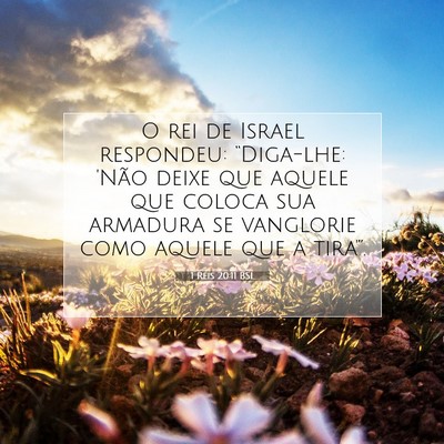Picture 07 - 1 Reis 20:11 BSL - O rei de Israel respondeu: “Diga-lhe: 'Não - Bible Verse Picture