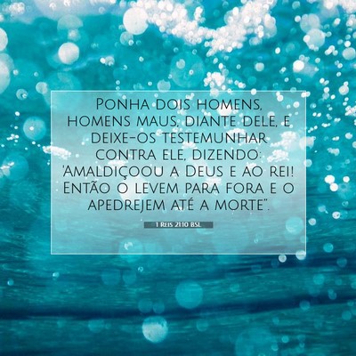 Picture 07 - 1 Reis 21:10 BSL - Ponha dois homens, homens maus, diante dele, e - Bible Verse Picture