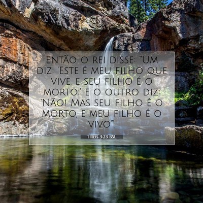 Picture 07 - 1 Reis 3:23 BSL - Então o rei disse: “Um diz: 'Este é meu filho - Bible Verse Picture