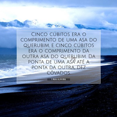 Picture 07 - 1 Reis 6:24 BSL - Cinco cúbitos era o comprimento de uma asa do - Bible Verse Picture