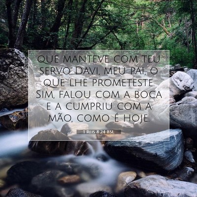 Picture 07 - 1 Reis 8:24 BSL - que manteve com teu servo Davi, meu pai, o que - Bible Verse Picture