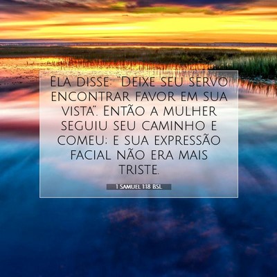 Picture 07 - 1 Samuel 1:18 BSL - Ela disse: “Deixe seu servo encontrar favor em - Bible Verse Picture