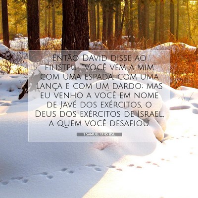 Picture 07 - 1 Samuel 17:45 BSL - Então David disse ao filisteu: “Você vem a - Bible Verse Picture