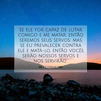 Picture 07 - 1 Samuel 17:9 BSL - Se ele for capaz de lutar comigo e me matar, - Bible Verse Picture