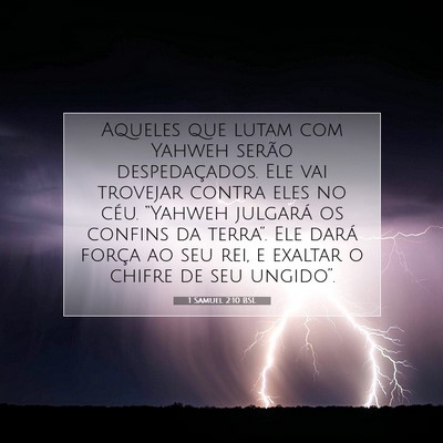 Picture 07 - 1 Samuel 2:10 BSL - Aqueles que lutam com Yahweh serão - Bible Verse Picture