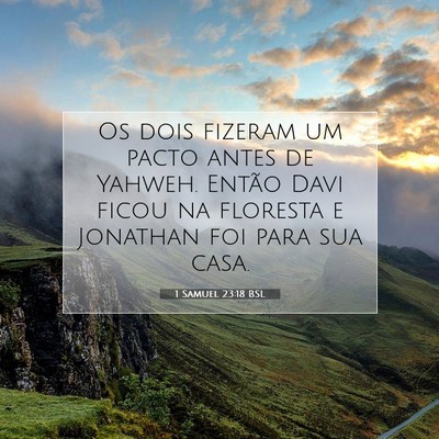 Picture 07 - 1 Samuel 23:18 BSL - Os dois fizeram um pacto antes de Yahweh. Então - Bible Verse Picture