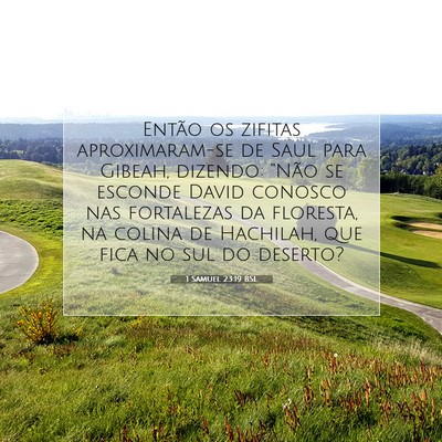 Picture 07 - 1 Samuel 23:19 BSL - Então os zifitas aproximaram-se de Saul para - Bible Verse Picture