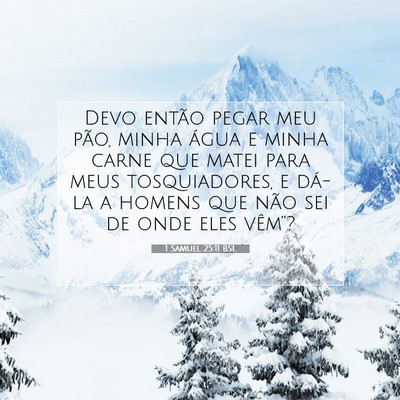 Picture 07 - 1 Samuel 25:11 BSL - Devo então pegar meu pão, minha água e minha - Bible Verse Picture