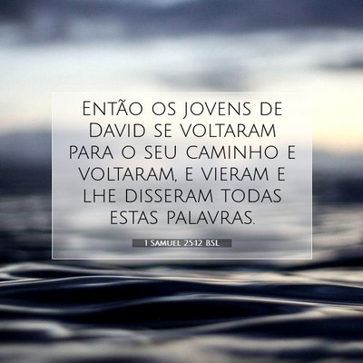 Picture 07 - 1 Samuel 25:12 BSL - Então os jovens de David se voltaram para o seu - Bible Verse Picture