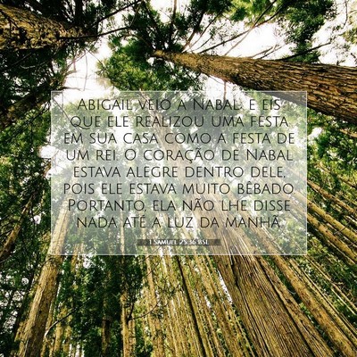 Picture 07 - 1 Samuel 25:36 BSL - Abigail veio a Nabal; e eis que ele realizou uma - Bible Verse Picture