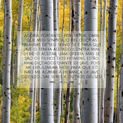 Picture 07 - 1 Samuel 26:19 BSL - Agora, portanto, por favor, deixe que meu senhor, - Bible Verse Picture