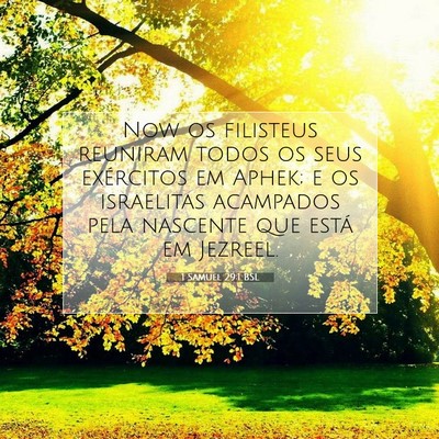 Picture 07 - 1 Samuel 29:1 BSL - Now os filisteus reuniram todos os seus - Bible Verse Picture