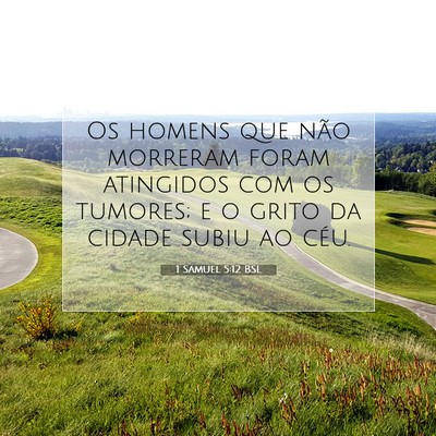 Picture 07 - 1 Samuel 5:12 BSL - Os homens que não morreram foram atingidos com - Bible Verse Picture