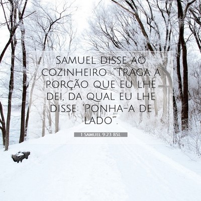 Picture 07 - 1 Samuel 9:23 BSL - Samuel disse ao cozinheiro: “Traga a porção - Bible Verse Picture