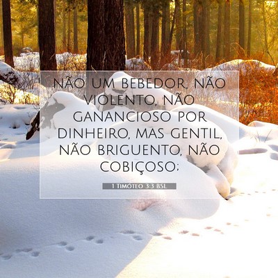 Picture 07 - 1 Timóteo 3:3 BSL - não um bebedor, não violento, não ganancioso - Bible Verse Picture