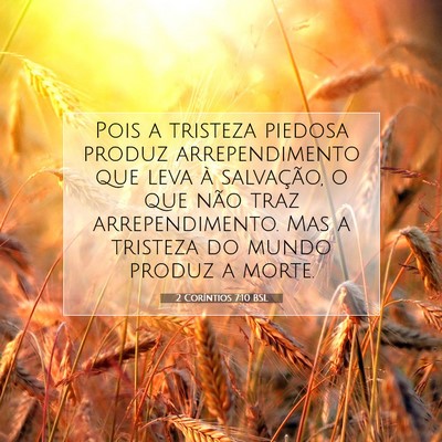 Picture 07 - 2 Coríntios 7:10 BSL - Pois a tristeza piedosa produz arrependimento que - Bible Verse Picture