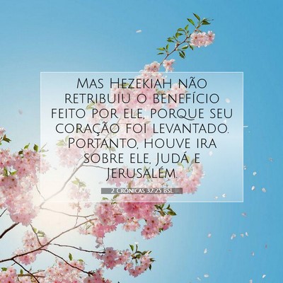 Picture 07 - 2 Crônicas 32:25 BSL - Mas Hezekiah não retribuiu o benefício feito - Bible Verse Picture