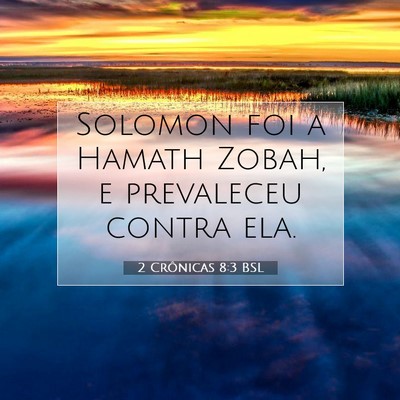 Picture 07 - 2 Crônicas 8:3 BSL - Solomon foi a Hamath Zobah, e prevaleceu contra - Bible Verse Picture