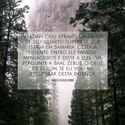 Picture 07 - 2 Reis 1:2 BSL - Ahaziah caiu através da grade de seu quarto - Bible Verse Picture
