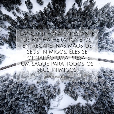 Picture 07 - 2 Reis 21:14 BSL - Lançarei fora o restante de minha herança e os - Bible Verse Picture